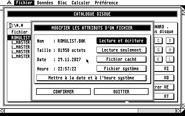 Logithèque Master atari screenshot